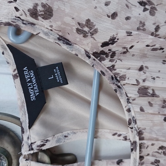 SIMPLY VERA Cap Sleeve Top Sz L - Picture 4 of 6